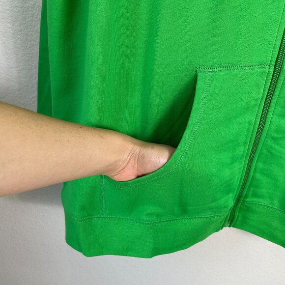 NEW Quacker Factory Womens Plus 1X Zip Up Hoodie Embroidered Watering Can Jacket - Picture 5 of 7